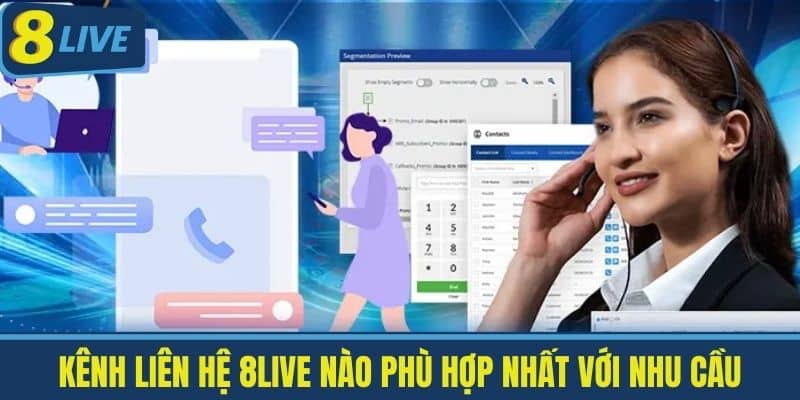 Liên Hệ 8live - Các Cách Thức Liên Hệ Nhanh Chóng Nhất 2 Kênh liên hệ 8live nào phù hợp nhất với nhu cầu của bạn?